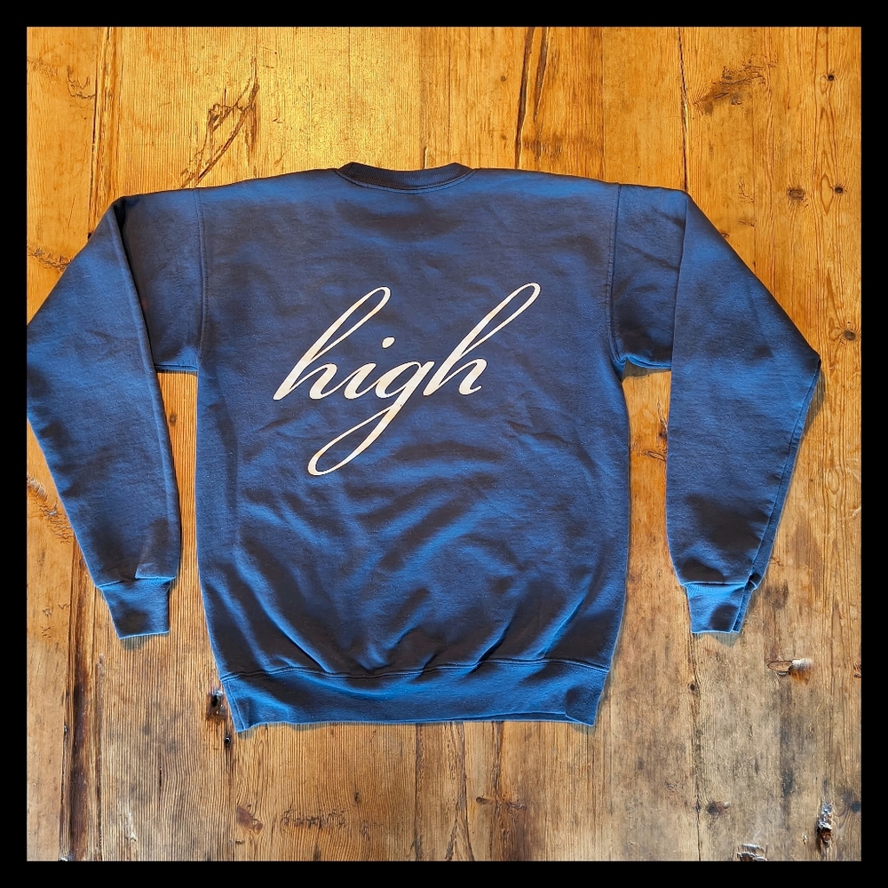 💥 Vtg. 420 Navy Blue "high" Sweatshirt